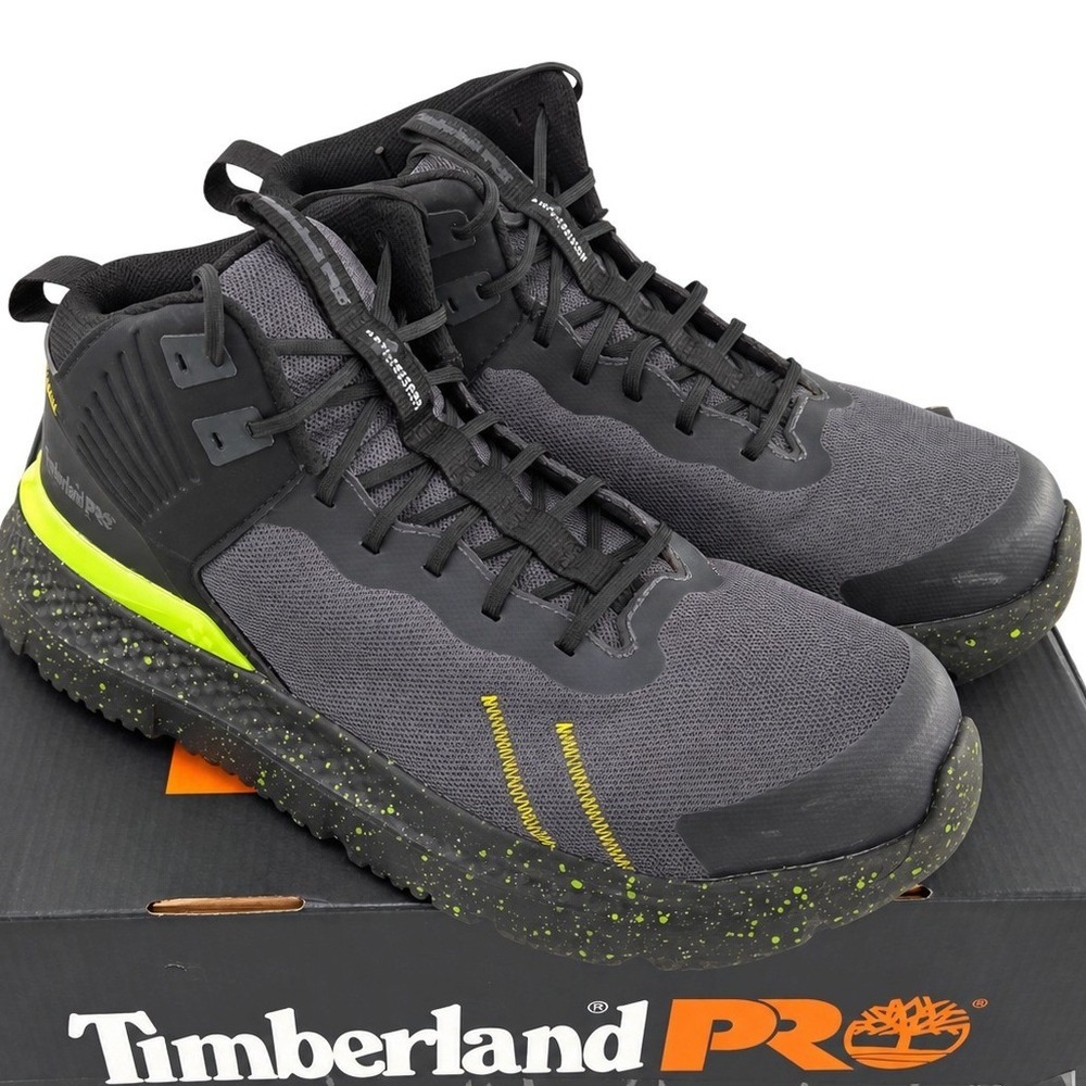 Timberland PRO Setra Work Boot Men 10 WIDE Gray Composite Toe Slip Resistant NEW